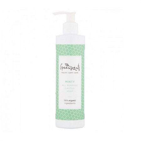 GREENSCENTS Hipoalergiczne skoncentrowane mydło kastylijskie w płynie MIĘTA 300ml